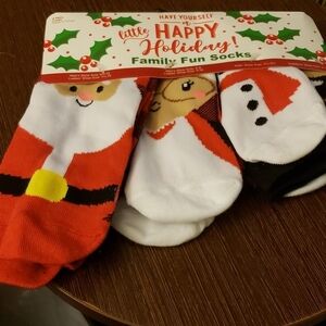 Jacques Moret Unisex Family Matching Holiday 4 Pack Crew Casual Socks
